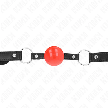 KINK Red TPE Ball Gag 4 cm - Adjustable Strap, 60 x 2 cm