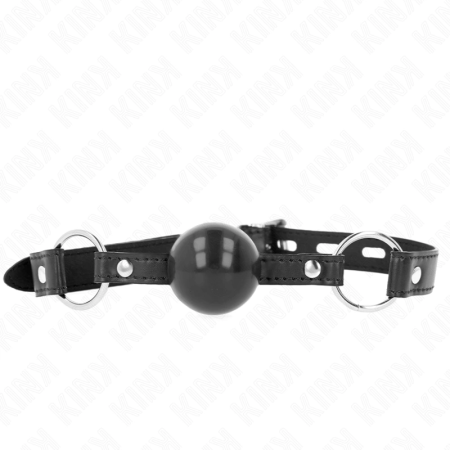 KINK Black Ball Gag TPE 4cm - Adjustable Strap, 60cm Total Length