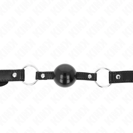 KINK Black Ball Gag TPE 4cm - Adjustable Strap, 60cm Total Length