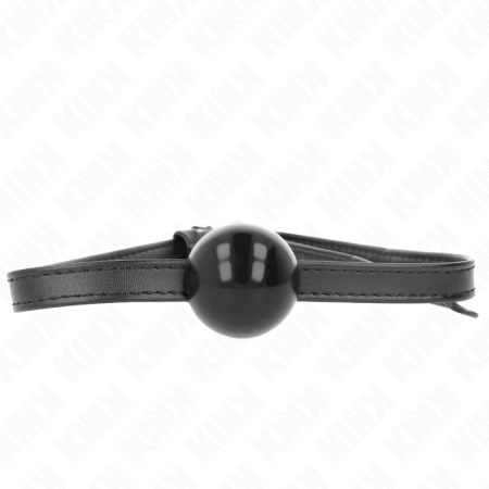 KINK Simplicity Ball Gag 4cm - Adjustable Silicone Strap, Black, 60cm