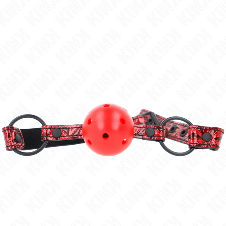 KINK Diamond Pattern Ball Gag Model 1 - Adjustable Strap 42-60 cm, 4.5 cm Ball