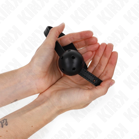 KINK Simplicity Black Ball Gag 4.5 cm - Breathable, Adjustable Strap