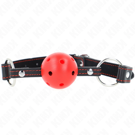 KINK Hollow Hard Red Ball Restraint 6.5cm Adjustable Silicone Strap
