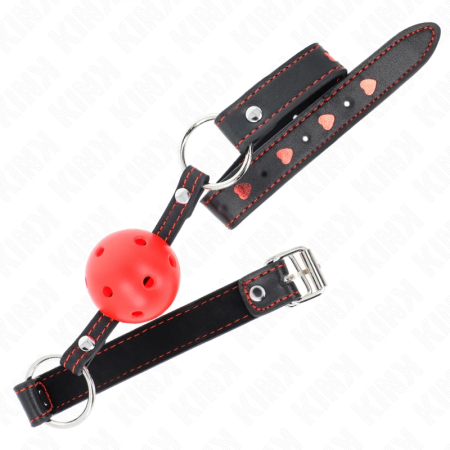 KINK Hollow Hard Red Ball Restraint 6.5cm Adjustable Silicone Strap
