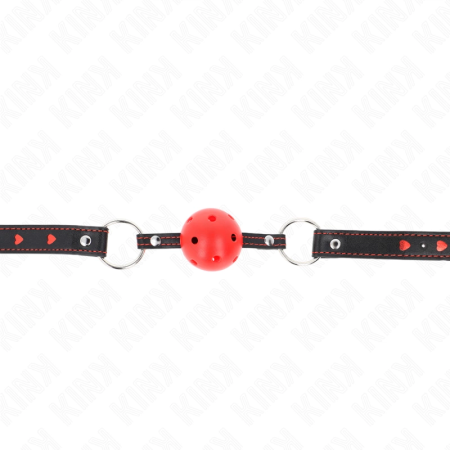 KINK Hollow Hard Red Ball Restraint 6.5cm Adjustable Silicone Strap