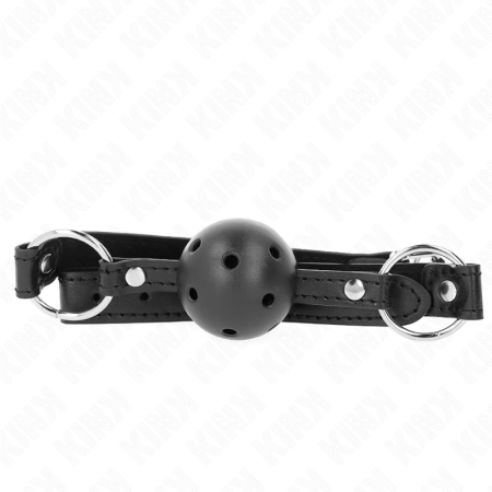 KINK Hollow Hard Black Gag Ball Model 1 - 4.5 cm Anatomical Design