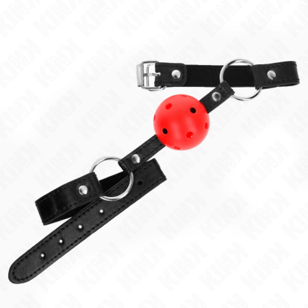 KINK Model 1 Hollow Red Silicone Ball Restraint 4.5cm - Adjustable Strap