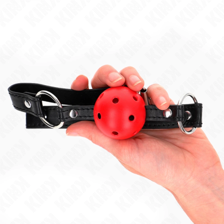 KINK Model 1 Hollow Red Silicone Ball Restraint 4.5cm - Adjustable Strap