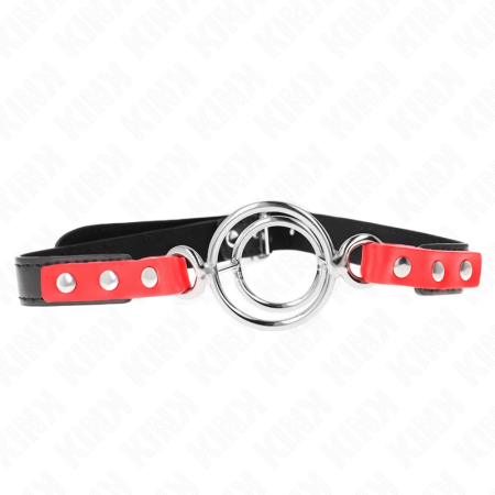 KINK Gag Red 4/4.8 cm - Adjustable Silicone & Metal O-Ring System 38x56cm