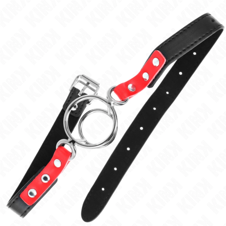 KINK Gag Red 4/4.8 cm - Adjustable Silicone & Metal O-Ring System 38x56cm