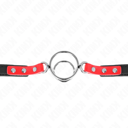 KINK Gag Red 4/4.8 cm - Adjustable Silicone & Metal O-Ring System 38x56cm