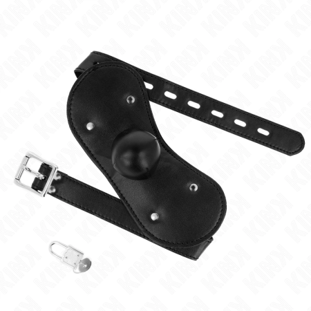 KINK Ball Gag Mouth Mask with Lock Adjustable 42-60cm - Secure Comfort Fit