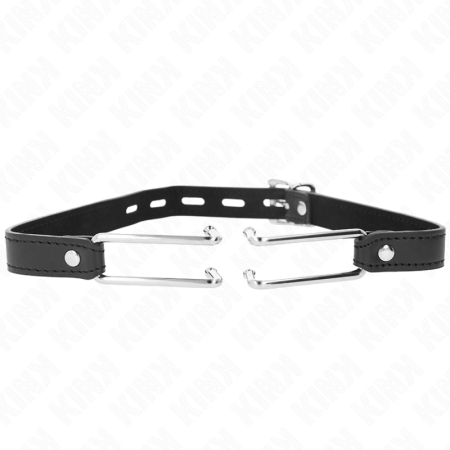 KINK Metal Hook Gag 11.5 cm - Adjustable Vegan Leather Strap 39-58 cm