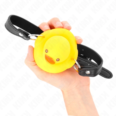 KINK Duck-Shaped Gag - Adjustable Silicone Restraint, Yellow Design