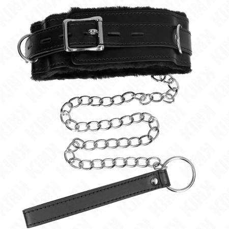 KINK Collar & Leash Set Black 65cm Adjustable 36-42cm High Comfort