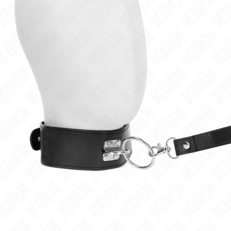 KINK Studded Leash 116cm & Leatherette Collar 50x5cm - Adjustable Set