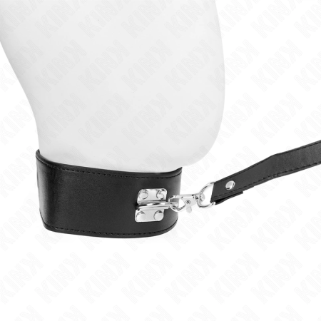 KINK Adjustable Collar and Leash Set Model 2 Black 116cm, 36-43cm