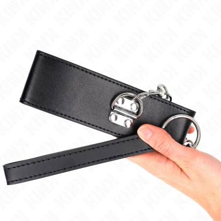 KINK Adjustable Black Collar with Wide Strap 65cm, 33.5-41cm, 5cm Width