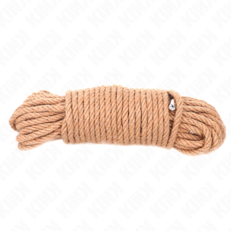 KINK Hemp Rope with Metal Tip 20m - Durable Natural Bondage Tool