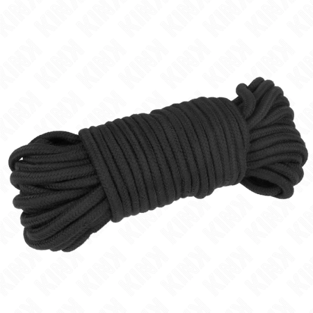 KINK Cotton Rope 20m Black - Soft Bondage Rope for Creative Play