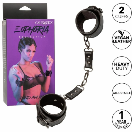 CalExotics Euphoria Adjustable Velvet & Vegan Leather Wrist Restraints