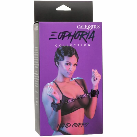 CalExotics Euphoria Adjustable Velvet & Vegan Leather Wrist Restraints