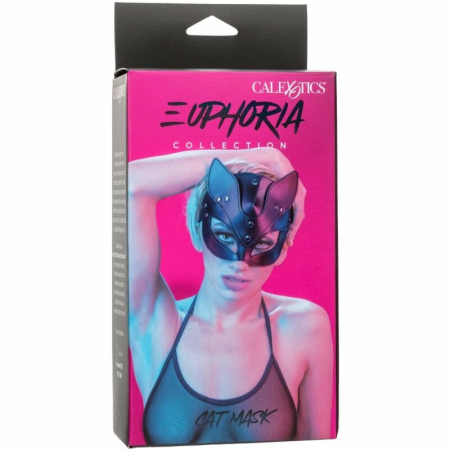 CalExotics Euphoria Cat Mask - Vegan Leather, Velvet Lined, Adjustable Fit