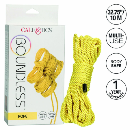 CalExotics Boundless Rope 10m Yellow - Durable Bondage Accessory