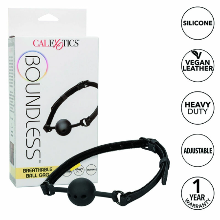 CalExotics Boundless Breathable Silicone Gag Adjustable Vegan Leather
