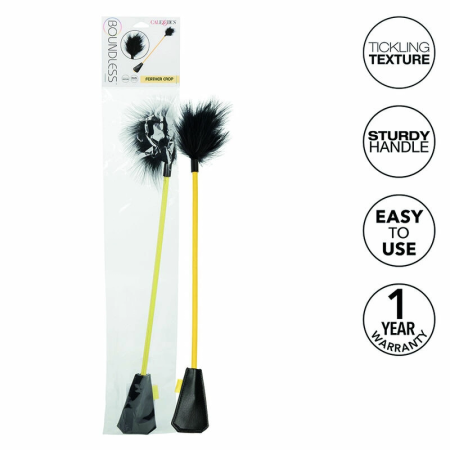 CalExotics Boundless Feather Crop Dual-Ended Faux Leather & Feather 53cm
