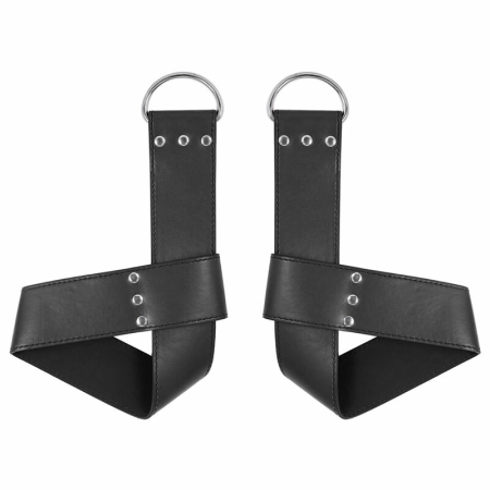 OHMAMA Fetish Adjustable Suspension Cuffs for Wrists or Ankles, Black