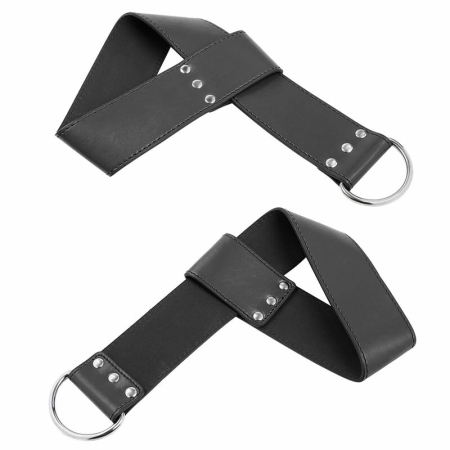 OHMAMA Fetish Adjustable Suspension Cuffs for Wrists or Ankles, Black