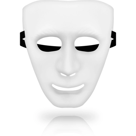 OHMAMA White Costume Mask Unisex One Size Rigid Material