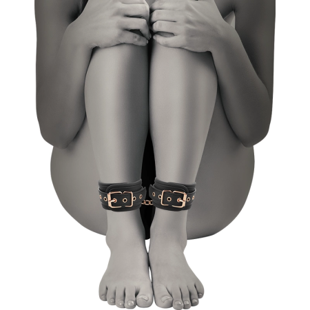 Coquette Chic Desire Fantasy Vegan Leather Ankle Cuffs with Neoprene Lining