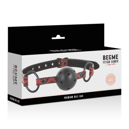 Begme Red Edition Vegan Leather Breathable Jaw Restraint 65cm