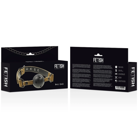 Fetish Submissive Origin Breathable Gag Vegan Leather Adjustable Black