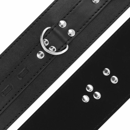 Darkness Premium Faux Leather Handcuffs Adjustable Black Vinyl