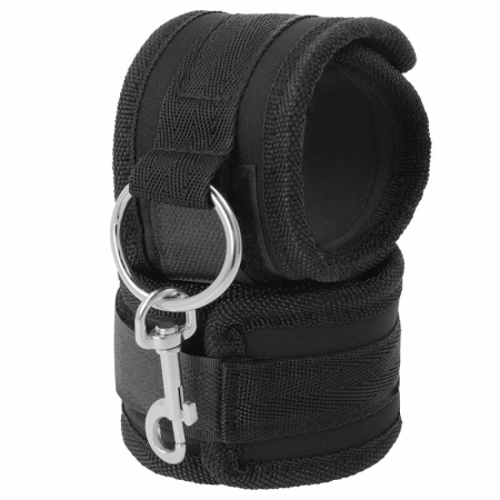 Darkness Neoprene Adjustable Handcuffs with Soft Inner Lining Black