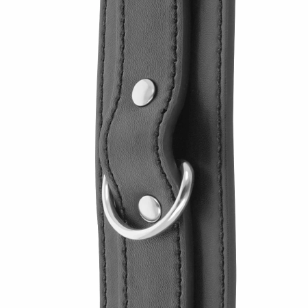 Darkness Black Adjustable Wrist Cuffs with Double Reinforcement, PVC