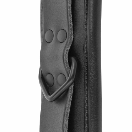 Darkness Adjustable Faux Leather Handcuffs Black - Secure Fit System