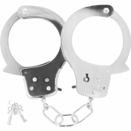 Darkness Metal Ankle and Wrist Cuffs with Keys - Adjustable Steel Restraints