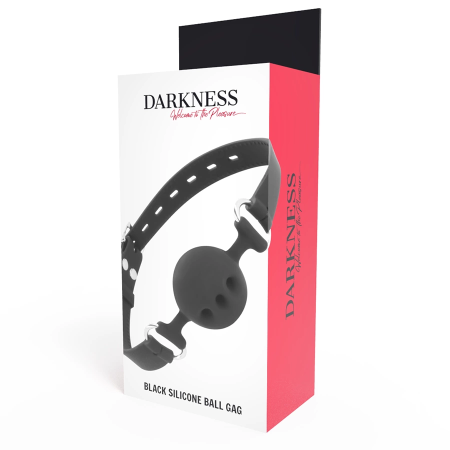 Darkness Black Adjustable Silicone Breathable Gag - Universal Fit