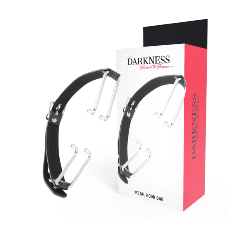 Darkness Adjustable Black Gag Hook - Premium Leather Strap System