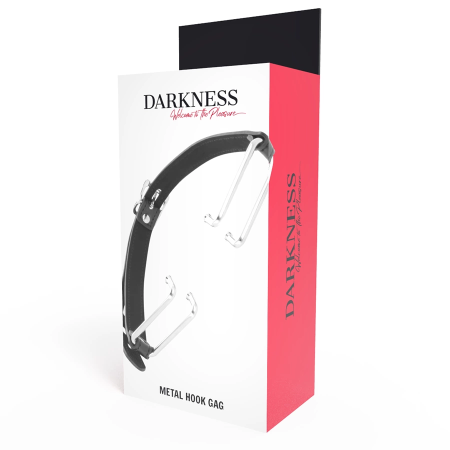Darkness Adjustable Black Gag Hook - Premium Leather Strap System