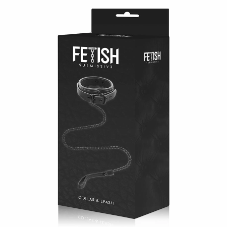 Fetish Submissive Neoprene Collar with Nickel-Free Chain & Leash