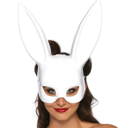 Leg Avenue Masquerade Rabbit Mask White Polyethylene Costume Accessory