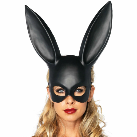 Leg Avenue Masquerade Rabbit Mask Black - Elegant Costume Accessory