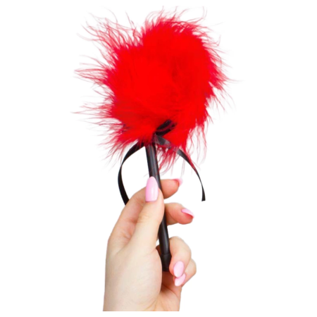 Secret Play Red Marabou Feather Teaser - Soft Touch Sensory Accessory