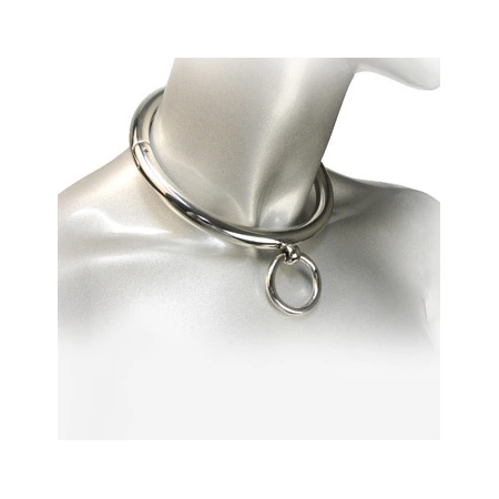 Metal Hard Steel Collar with O-Ring, 18 cm, Shiny Finish, Adjustable
