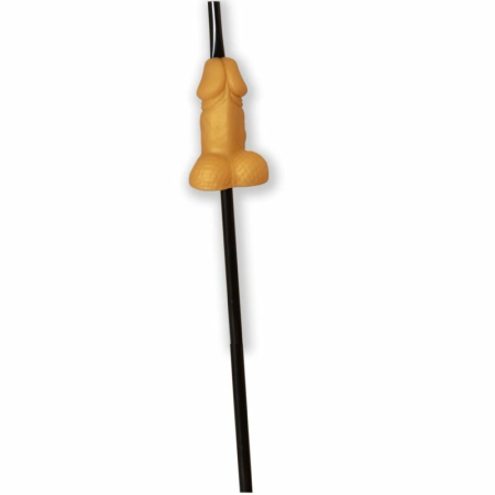 Diablo Picante Gold Party Straw with Decorative Element - Reusable
